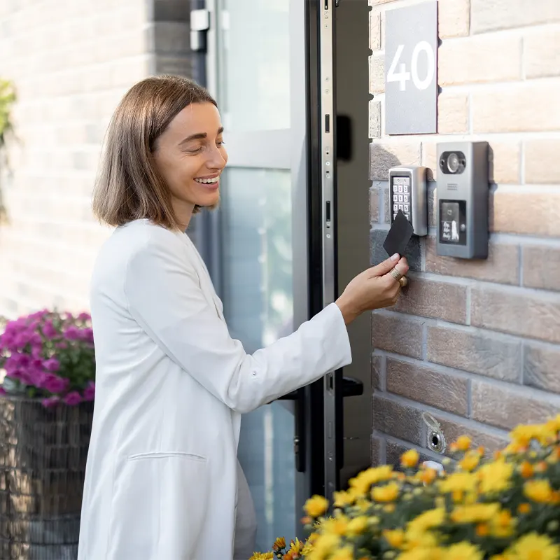 keypad or card reader.